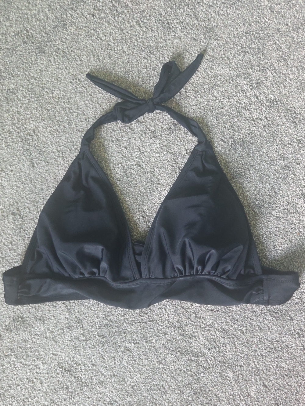 NWOT Cupshe Black Halter Triangle Bikini Top